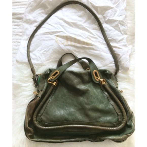 Chloe Handbags - Chloe Green Paraty bag